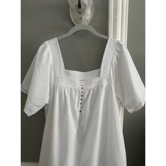 Madewell NWOT White Cotton Mini Dress Medium - Picture 5 of 11